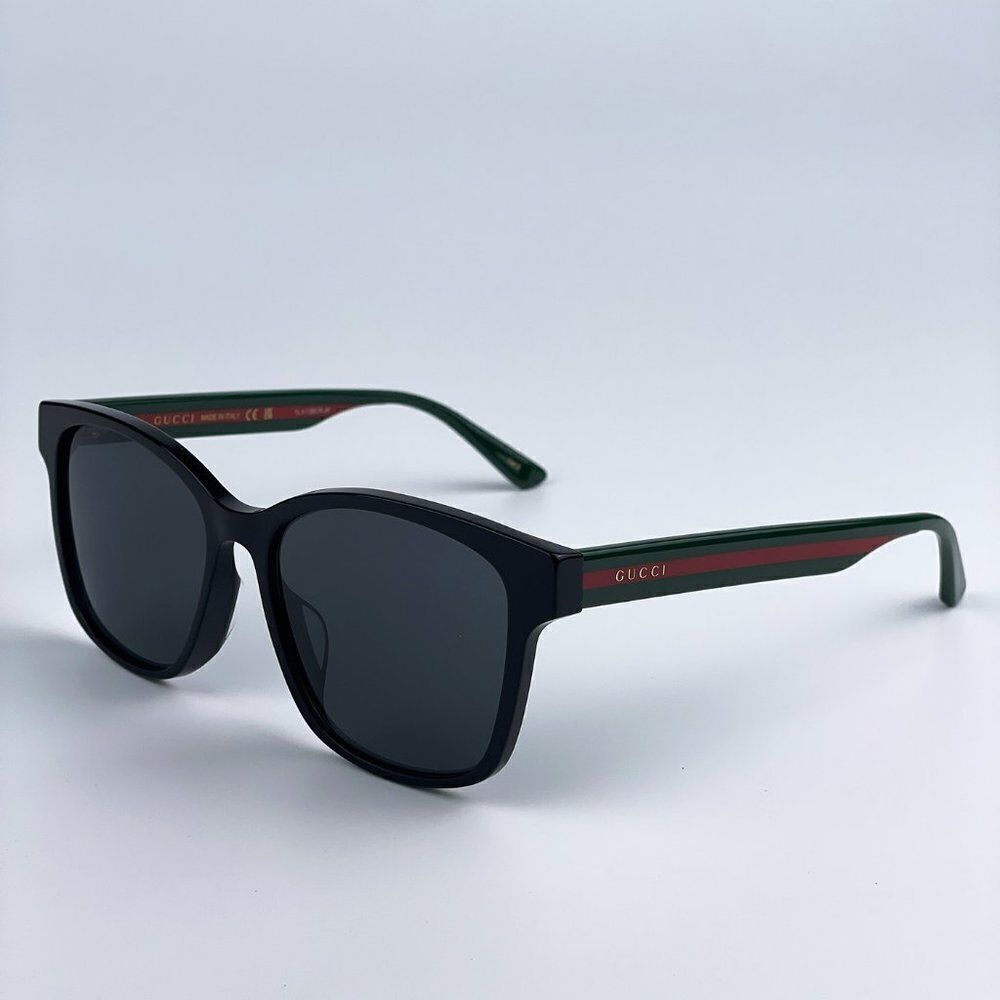 NEW Gucci GG0417SK 001 Black Multicolour Grey Oval Unisex Sunglasses - Picture 8 of 12